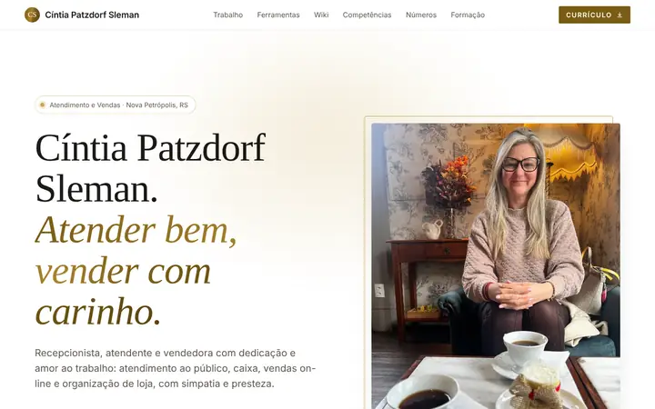 Prévia da página inicial de Cíntia Sleman